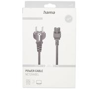 Hama - Cable de alimentación para Ordenador portátil y TV, Adaptador de Corriente, Toma de Tierra Tipo F, Enchufe de 3 Pines, 1,5 m, 10 años de garantía, Color Negro
