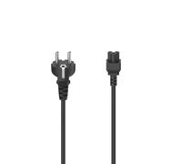 Hama | Cable de alimentación 3 Pines (trébol 2,5 m 2,5A, Cable Corriente Euroconector Tipo C para portátil Notebook con Toma de Tierra) Negro
