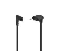 HAMA | Cable de Alimentación Europeo (Cable de Corriente, Enchufe Europeo, Ranura Doble, 5m, 230 V) Color Negro