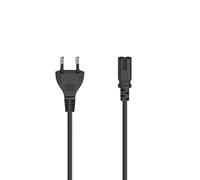 Hama – Cable de alimentación Euro-Connect – 2 polos (doble ranura) – 2,5 m