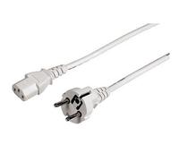 Hama Cable de alimentación para dispositivos de refrigeración (5 m, cable de alimentación para PC, para monitor, impresora, PS3/PS4 PRO, 3 pines), color blanco