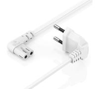 Hama Cable de Alimentación TV Euro 90° 5 m Negro Adaptador en Ángulo