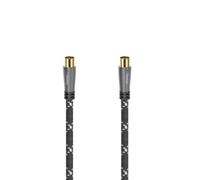 Hama | Cable de antena 120dB 10 metros (Cable de antena conexión coaxial macho a hembra, cable HD TV, 8K, metal, chapado en oro, 120 dB, 10,0 m, 75Ohm)