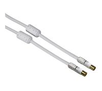 Hama Cable de Antena Conector Coaxial - Acoplamiento 1,5m 95dB Dorado para Toma