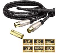 Hama Cable De Antena De 1,5m 120db Coaxial 8K 4K HD TV LED LCD OLED