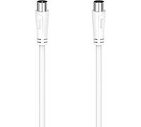 Hama | Cable de antena M-H (Cable de 20m, Ideal para TV por Cable, Enchufe coaxial, 90dB) Color blanco