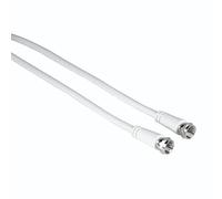 Hama cable de antena Plug F - Enchufe F (75db, 3m, coaxial, antena, satélite) blanco