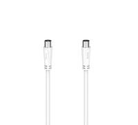 Hama Cable de antena M-H (10 m, enchufe coaxial, 90 dB) Blanco