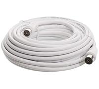 Cable coaxial Hama 00011903 10 m blanco con doble blindaje