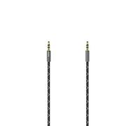 Hama | Cable de audio con conector Jack 3,5mm, 0,75m de longitud, Gran calidad de audio, Resistente al calor, Enchufe chapado en oro