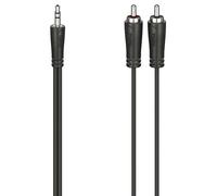 HAMA Cable de Audio Jack 3.5mm a 2x RCA, 75cm