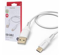 Hama | Cable de Carga Flexible USB A a USB-C de 1,5 m de Silicona, color blanco