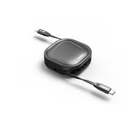 Hama Cable de carga retráctil, USB-C - USB-C, 60 W, 1 m