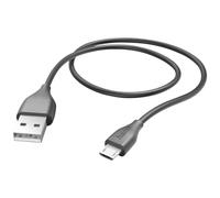 Hama Cable de carga USB A a Micro USB 1,5 m - Transferencia de datos rápida - Negro