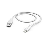 Hama | Cable de carga USB A a USB C de 1.5 metros (Cable USB-C, Carga Rápida, Transferencia de Datos Rápida, Universal, Cable Largo) Color Blanco