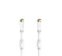 Hama - Cable de conexión (conector F macho F - F macho F, dorado, 5,0 m, 100 DB)
