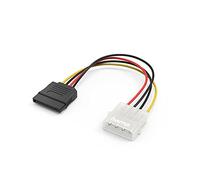 Hama Cable de conexión de accionamiento, reducción de Potencia 5,25 SATA (Materiales Flexibles, 0,15 m) Colorido