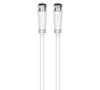 HAMA Cable de Conexión para Satélite, 1,5m, Blanco