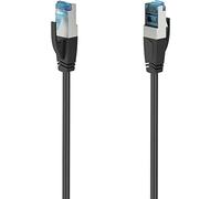 Hama Cable de red CAT6a (10 Gbit/s, S/FTP, SFTP Ethernet, RJ45, cable de Internet de alta velocidad, 0,5 m) negro