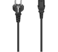 Hama Cable de red, clavija de contacto de puesta a tierra - Cable de aparato frÃo de 3 polos, negro 2,5 m