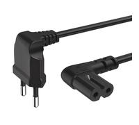 Hama Cable De Red De 3M Con Enchufe Euro A 90° Para TV Con Conector Doble