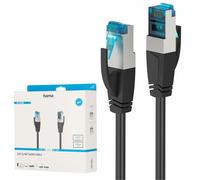 Hama | Cable Ethernet 10 m CAT-6a (Cable de red de alta velocidad, hasta 10 Gbit/s, cable Ethernet 10 metros, conexión LAN, Cat 6a, RJ45) Negro