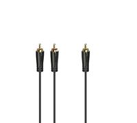 HAMA Cable de subwoofer, fich. RCA macho - 2 conectores RCA macho - dorado, 5 m
