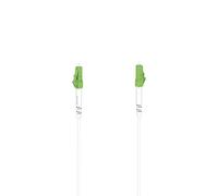 Hama Cable de fibra óptica, 9 m, cable de red LC APC, cable de conexión de 10 Gbit, fibra óptica, fibra óptica para Gigabit Ethernet, conexión de router, conmutador, color blanco