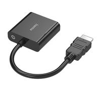 Hama Adaptador de HDMI a VGA – Universal de vídeo Full HD, cable resistente, color negro