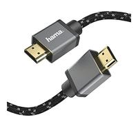 Hama | Cable HDMI Ultra High Speed (HDMI 8K, Cable HDMI con Ethernet, aluminio,conector HDMI macho - macho Cable de 1m) Negro