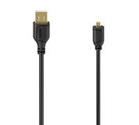 Hama Cable mini USB Flexi-Slim, conector mini B8, USB 2.0, 480 Mbit/s, 0,75 m