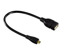 Hama Cable OTG USB A a Micro USB B Macho/Hembra Negro