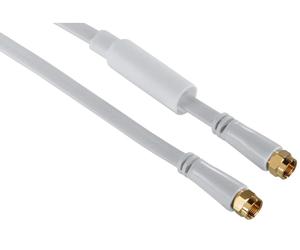 Hama Cable Satélite 10 m Plano 95 dB Con Toma F Antena Weatherproof
