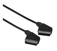 Hama Cable SCART para cesta (1,5 m, 21 pines, conexión de TV, vídeo, cable) negro