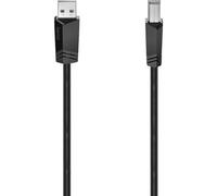 Hama | Cable USB A - USB B, 2.0 (Cable USB, USB 2.0, 480 MBs, 1,5 m) Negro
