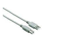 Hama - Cable para PC de USB A a USB B, 2.0, 480MBs, 1,5m S/B, Color gris
