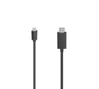Hama | Cable USB-C a HDMI (4k, 1,5 metros, Ultra HD, doble apantallamiento, protección antipliegues, para PC, portátil, tablet, smartphone, etc) Color negro