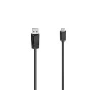 Hama | Cable USB C de 1.5 metros (Cable USB Tipo C de carga rápida, cable macho USB A a macho USB C, 1.5 metros, transmisión de 480 MBit/s) Negro