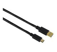 Hama Cable USB tipo C macho a USB 3.1 A macho, doble apantallamiento, 1,80 m, color negro
