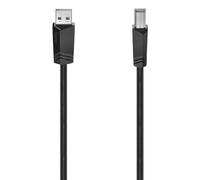 Hama | Cable USB A - USB B, 2.0 (Cable USB, USB 2.0, 480 MBs, 1,5 m) Negro