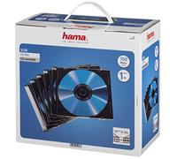 Hama | Caja de 100 Carcasas de plástico para CD, CD Slim Carcasa S, 100 Piezas, Resistentes, Color Transparente