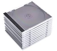 Hama Caja estándar para 1 CD - Pack 10 Unidades - Jewel Case Transparente Negro - Reemplazo CD/DVD - Estuche rígido Universal