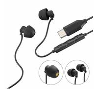 Hama, Calm - Auriculares intraurales, micrófono, protección contra torceduras de Cable, USB-C, Color Negro