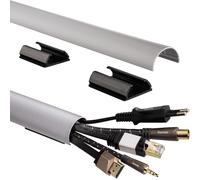 Hama Canal De Aluminio 1M Canal De Cables Canal De Cables Pared Suelo TV HiFi