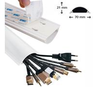 Hama Canal De Cable PVC 1M Canal De Cables Para Pared Suelo TV HiFi