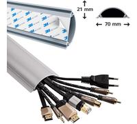 Hama - Organizador de cables semicircular, color gris