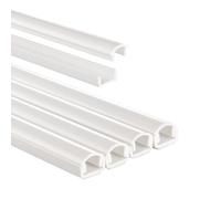 HAMA | Canal para Ocultar Cables (Organizador de Cables, 4 Piezas, Autoadhesivo, 100 x 1,1 x 1 cm, PVC) Color Blanco
