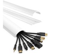 Hama Canaleta de Cable PVC Gris 1 m 1 Canal Semicircular Montaje en Pared
