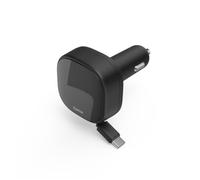 Hama | Cargador Coche 12V 2 USB-C 30 W (Power Delivery, Cable Extensible, Qualcomm Quick Charge, Dual, Compacto) Color Negro