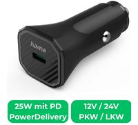 Hama Cargador Coche USB-C 25W PD 12V Para Apple iPhone 17 16 15 14